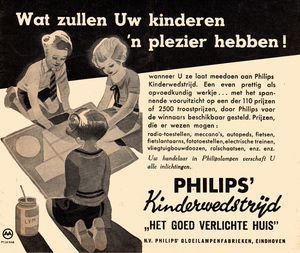 Advertentie voor gloeilampen, 1935 Advertentie voor gloeilampen, 1935